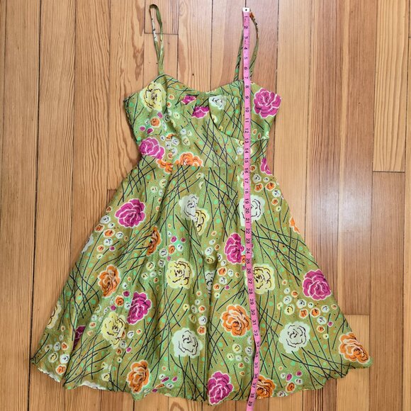 Anthropologie Girls from Savoy Sculptural Floral Midi Dress Garden Party Retro 2 - Picture 9 of 11